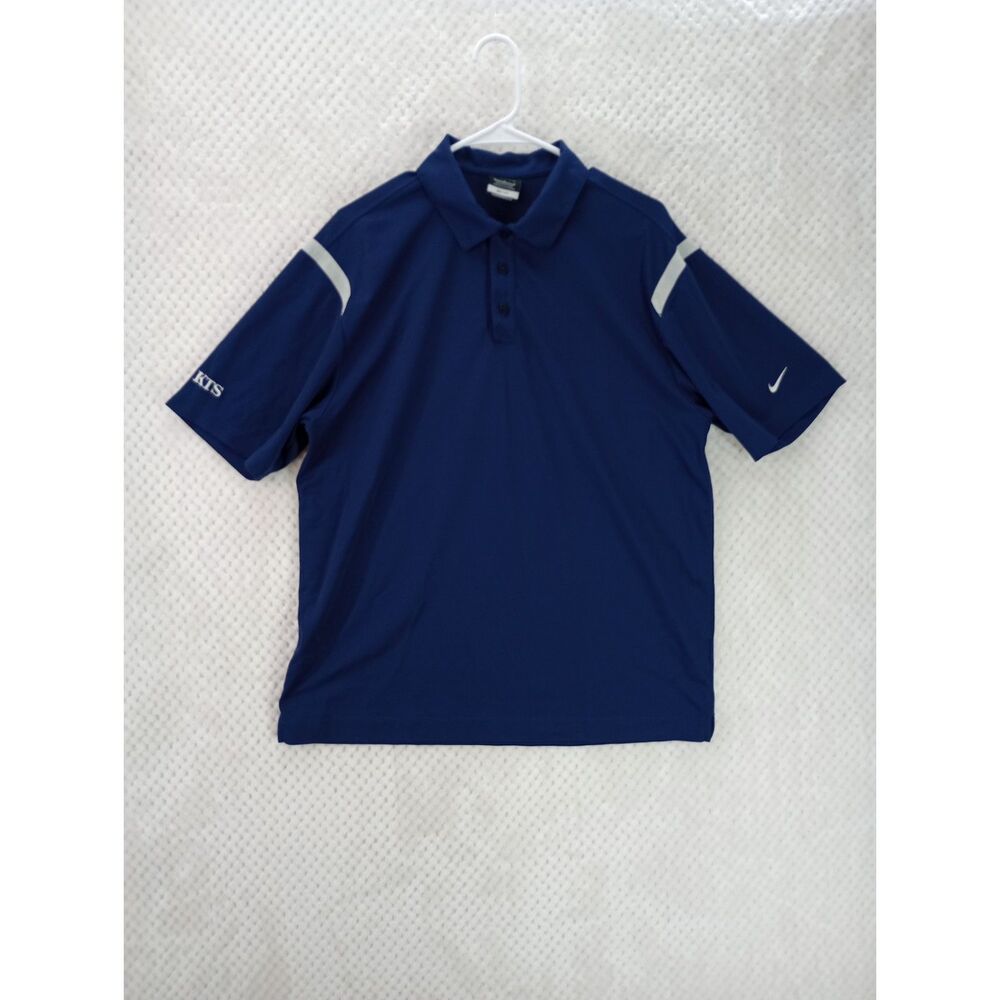 Nike Golf Dri-Fit Men's Large Navy Blue Polo Shirt